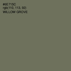 #6E715C - Willow Grove Color Image